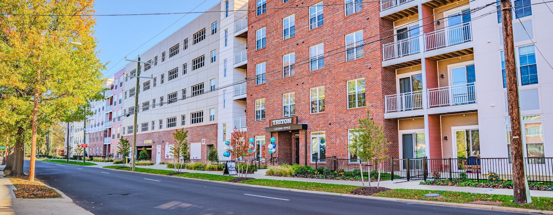 a street with buildings along it